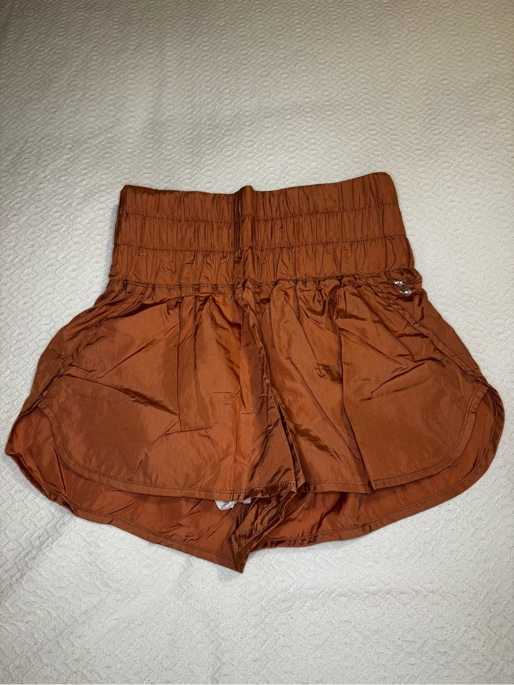 FP Movement by Free People Rust Orange High-Waist Athletic Shorts, like new